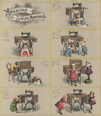 Anuncio de la American Sewing Machine Company de American School